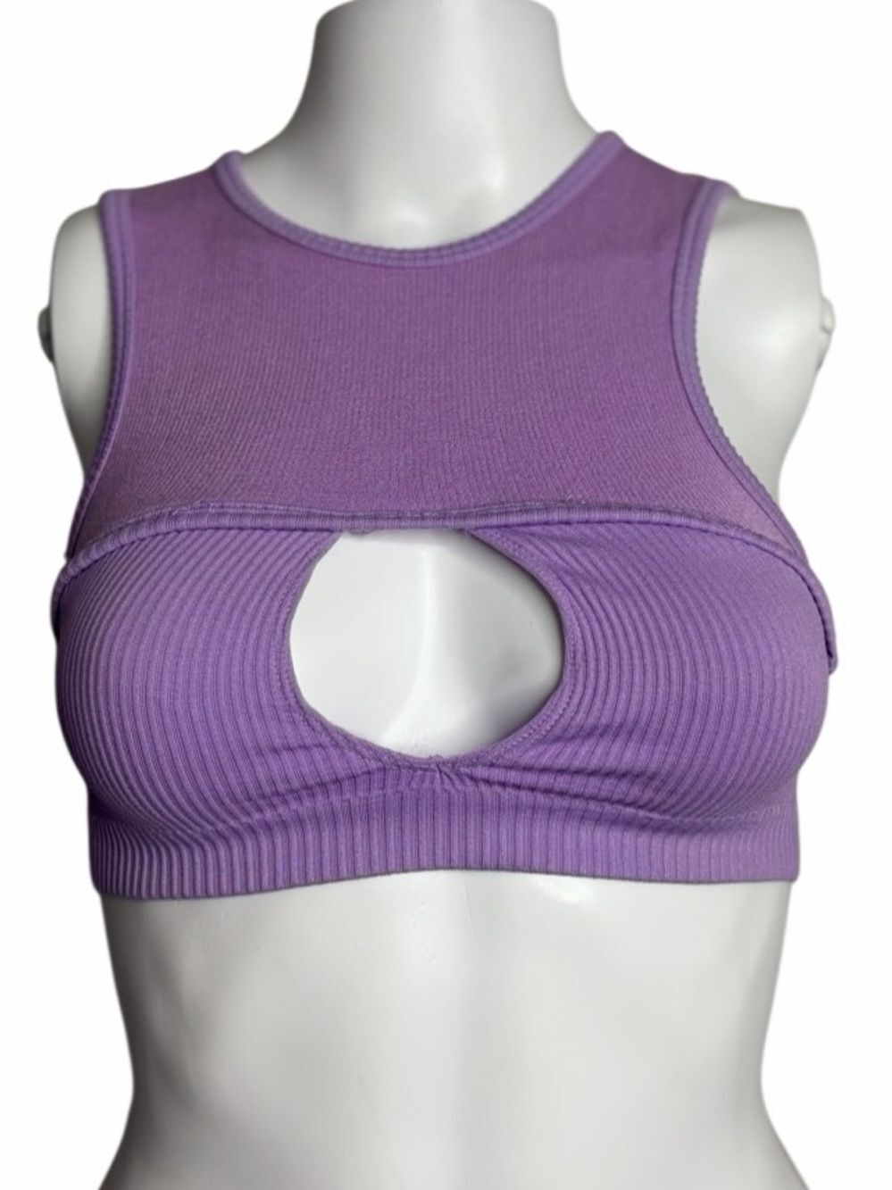 Urban Outfitters Ribbed Keyhole Crop Bralette Lavender Size XS